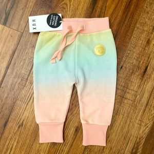NWT!! HuxBaby Rainbow Track Pant! 0-3months.